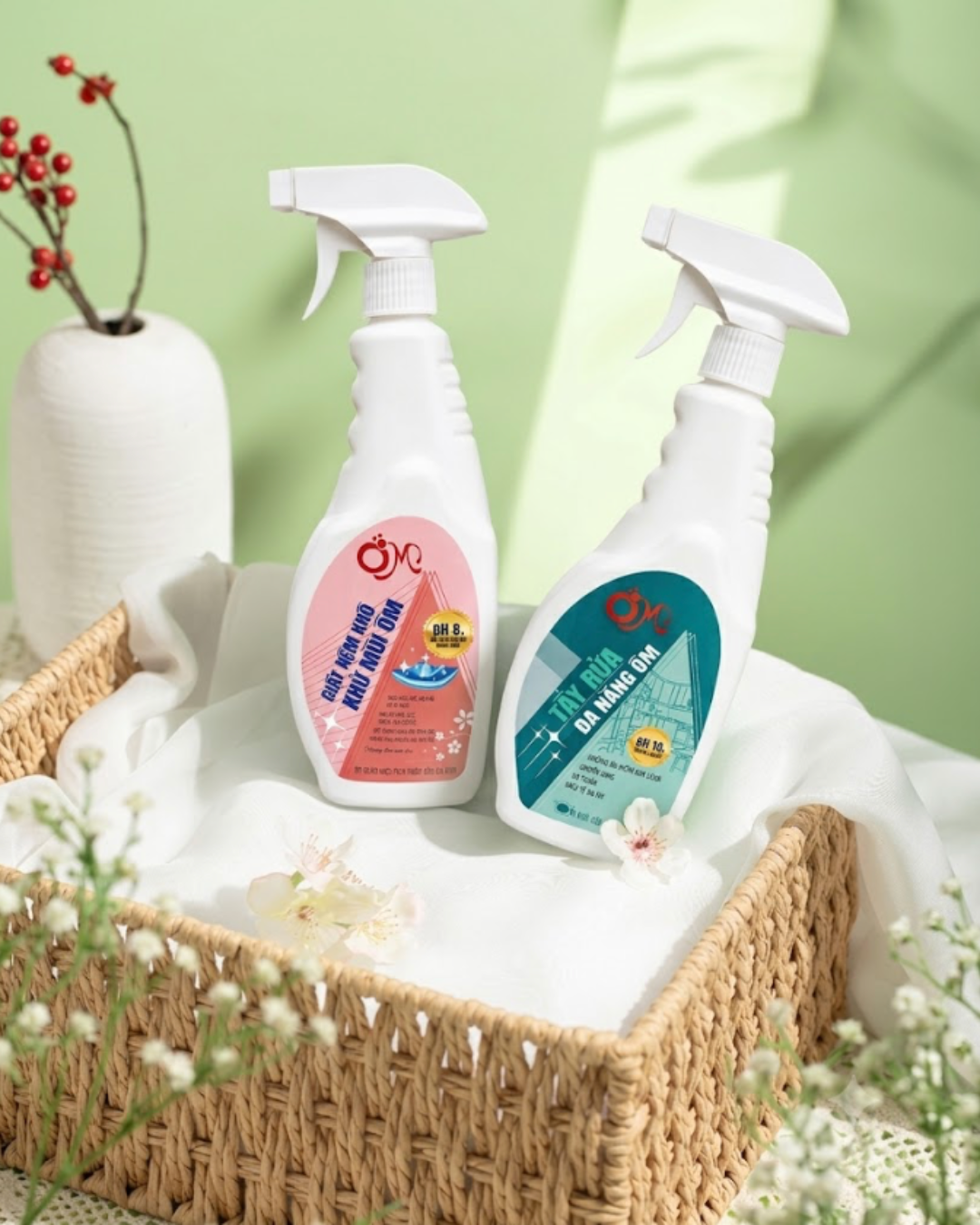 Combo ÔM Nhà Sạch Toàn Diện: Tẩy đa năng Ôm + Giặt nệm khô Ôm
