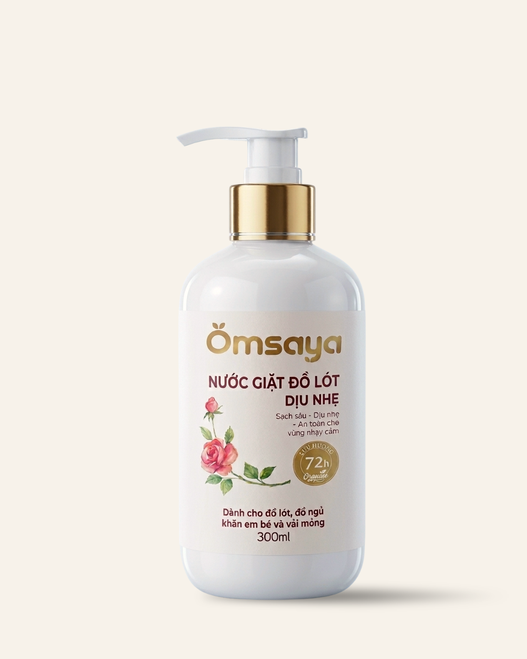 Nước giặt đồ lót Omsaya 300ml hương hoa hồng