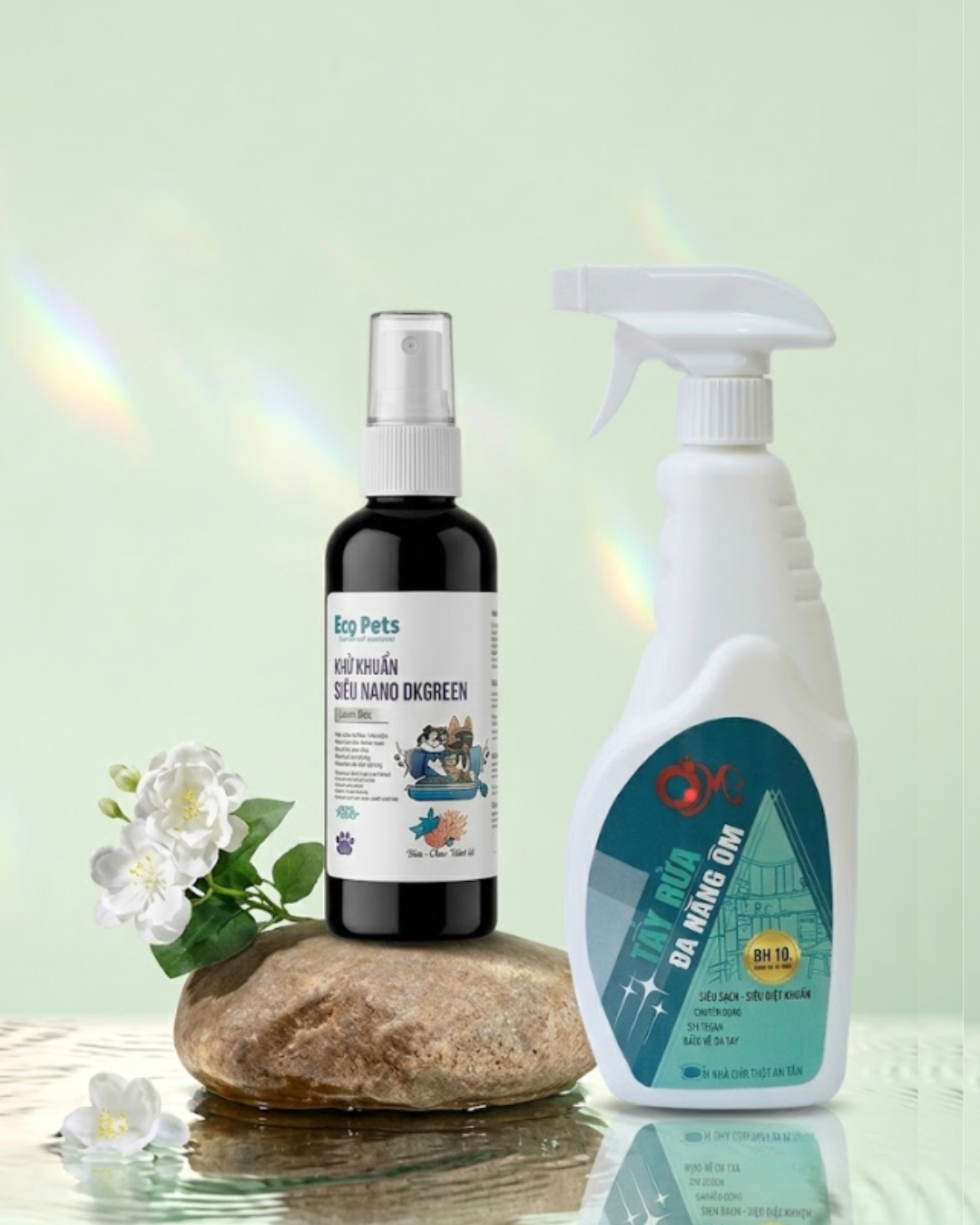 Combo Làm Sạch – Khử Mùi – Khử Khuẩn Toàn Diện (Tẩy đa năng Ôm + Xịt khử khuẩn Nano Bạc 100ml)
