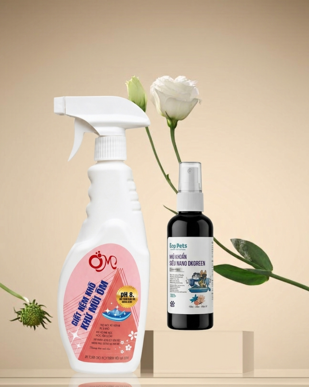 Combo Sạch Nệm – Sạch Khuẩn: Giặt nệm khô ÔM và Xịt khử khuẩn siêu Nano Bạc
