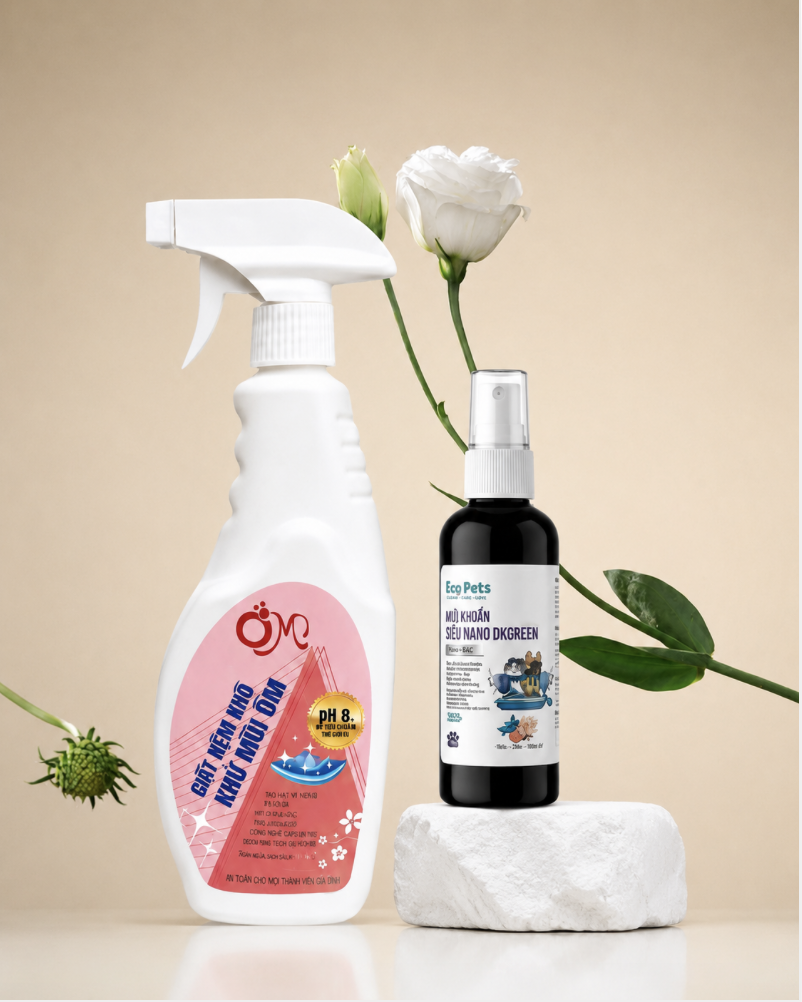 Combo Sạch Nệm – Sạch Khuẩn: Giặt nệm khô ÔM và Xịt khử khuẩn siêu Nano Bạc